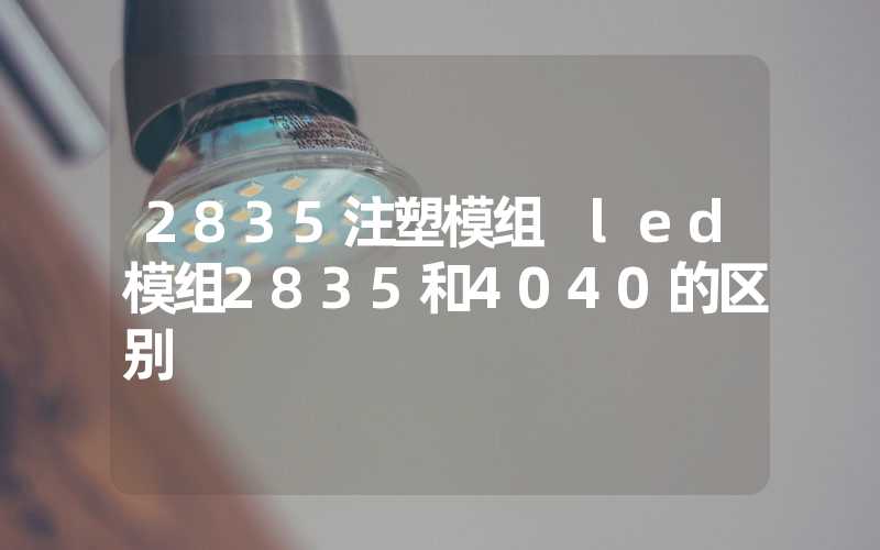 2835注塑模组 led模组2835和4040的区别